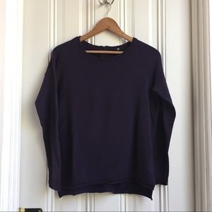 H&M Purple Hi-Low Knit Sweatshirt
